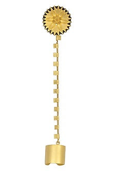 Gold Plated Double Finger Spike Disc Ring