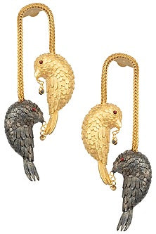 Gold Plated 2 Bird Motif Earrings