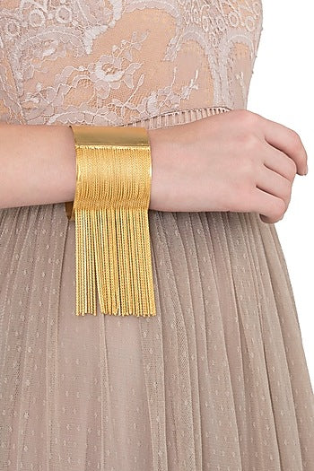 Gold Fringes Hand Cuff