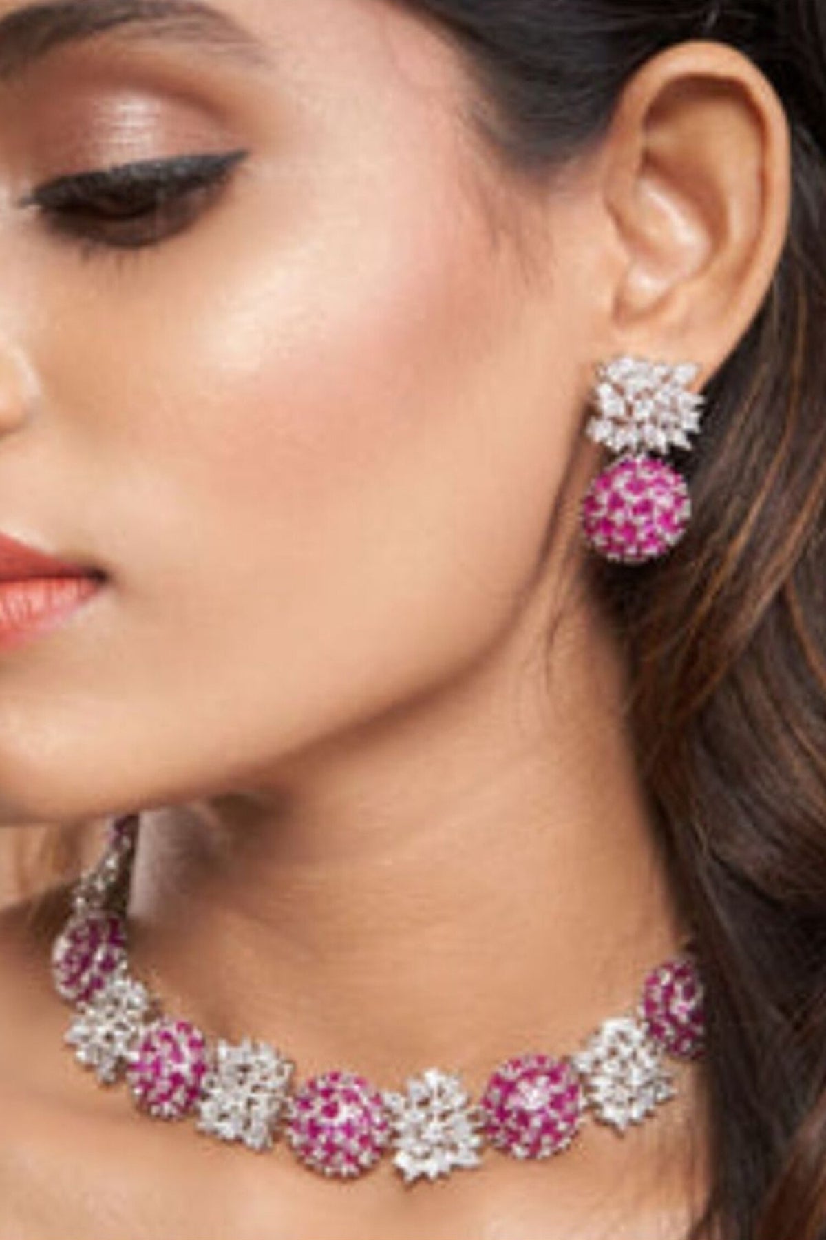 Mannat Stone Embellished Necklace Set 