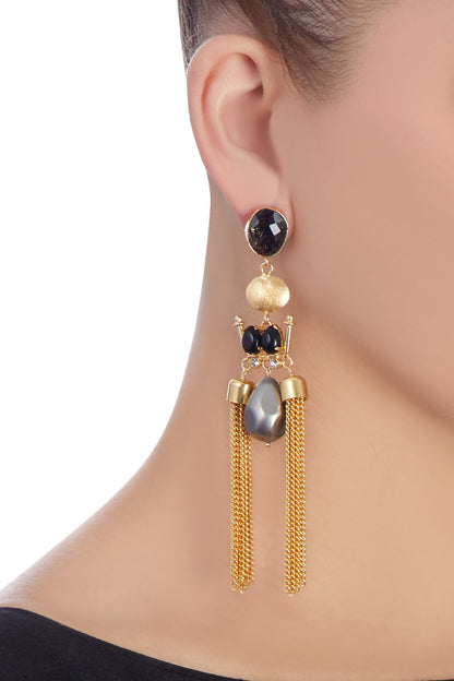Stone Embedded Earrings 