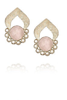 Antique silver moonstone and pearl earrings