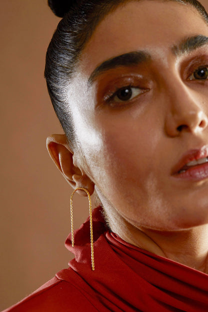 Handcrafted Horseshoe Statement Earrings 