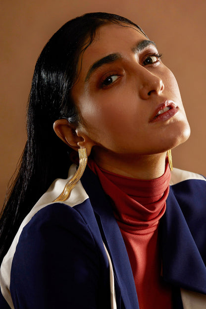 Handcrafted Chain Tassel Long Earrings 