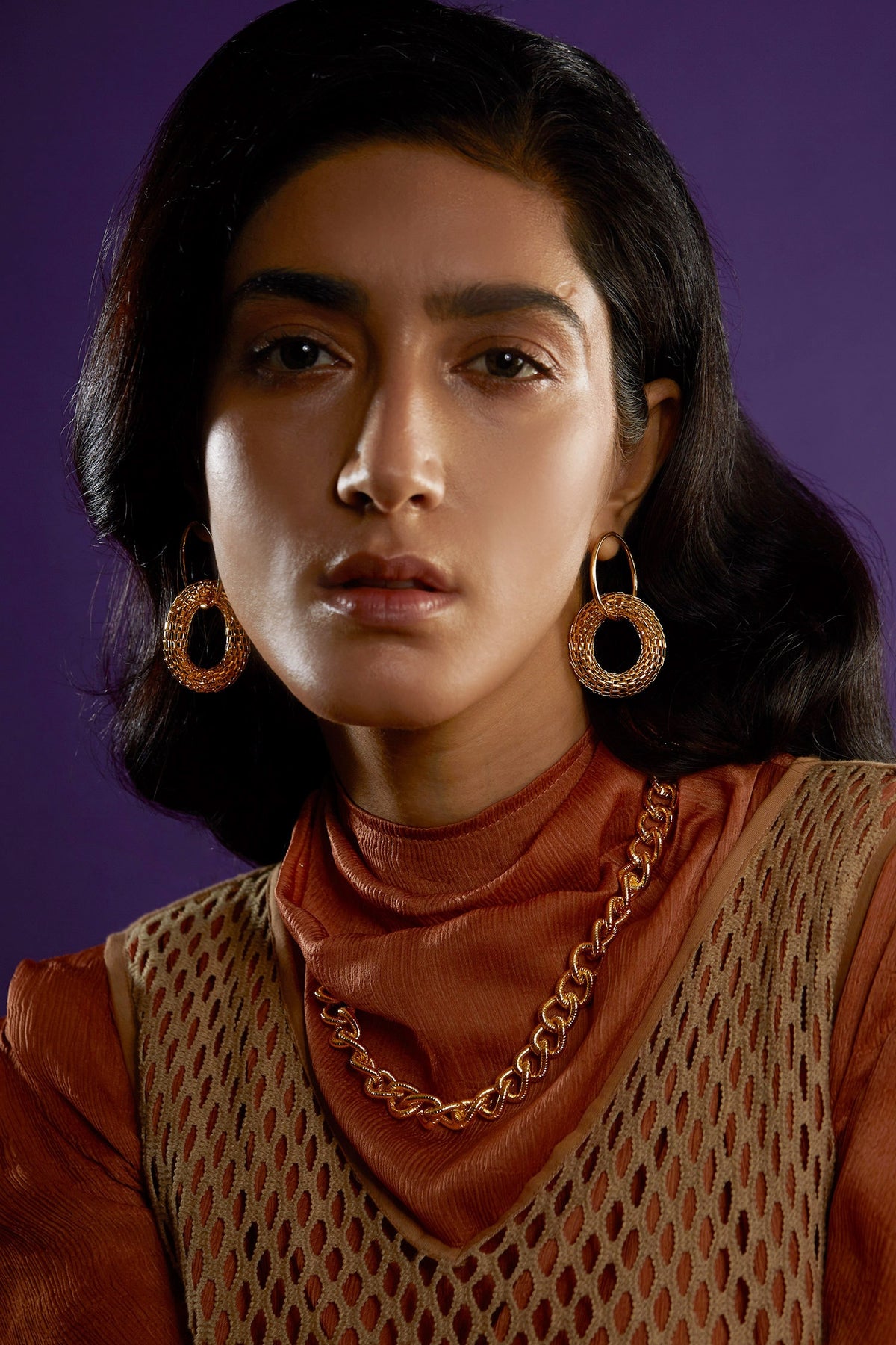 Handcrafted Hoop Disco Danglers 