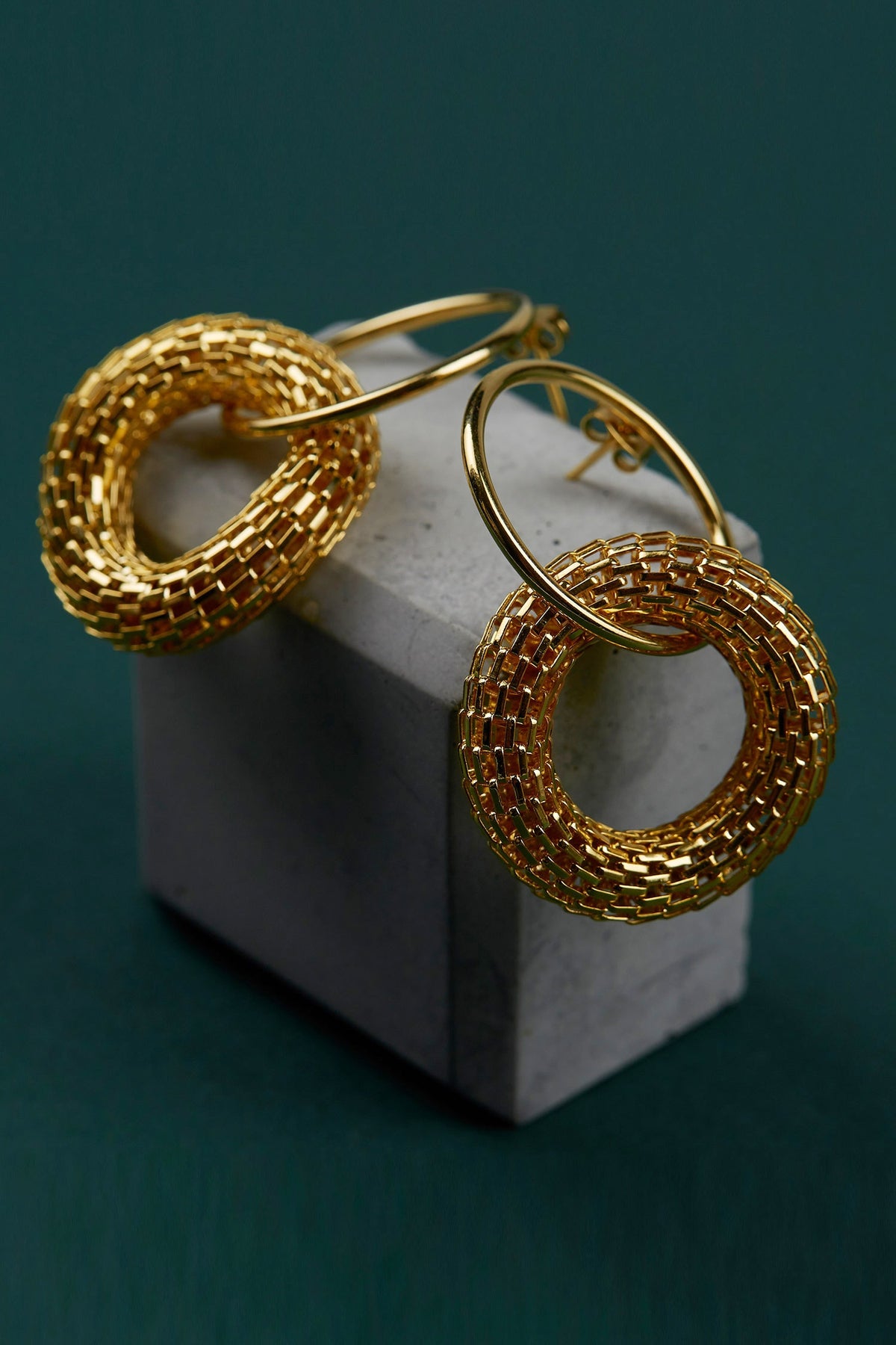 Handcrafted Hoop Disco Danglers 