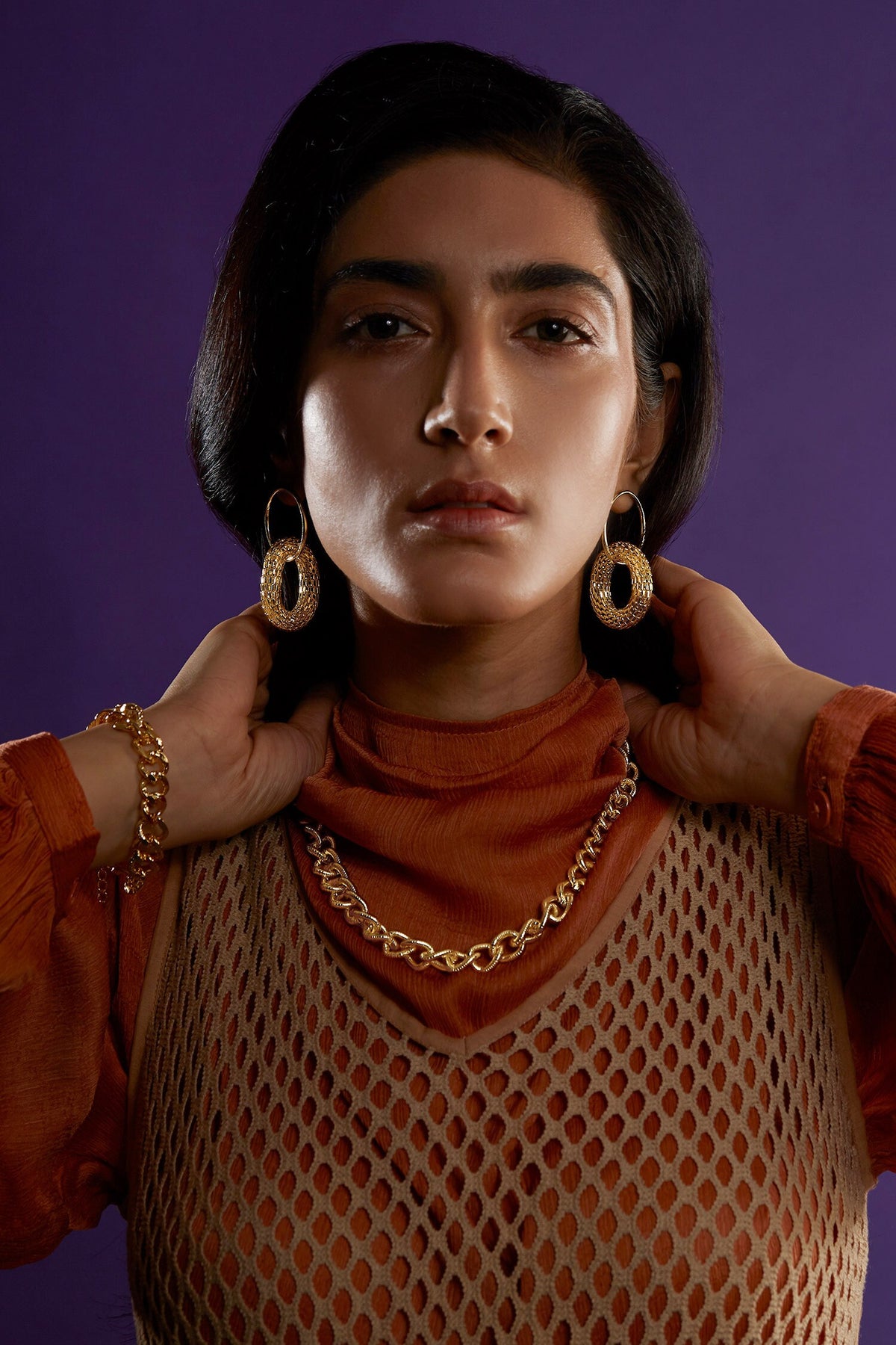 Handcrafted Hoop Disco Danglers 