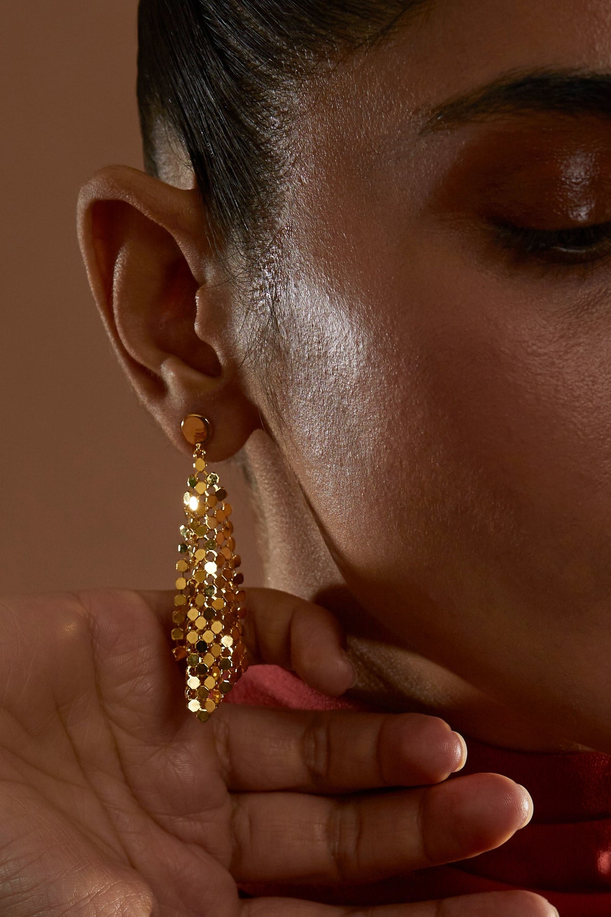 Handcrafted Mesh Tassel Earrings 