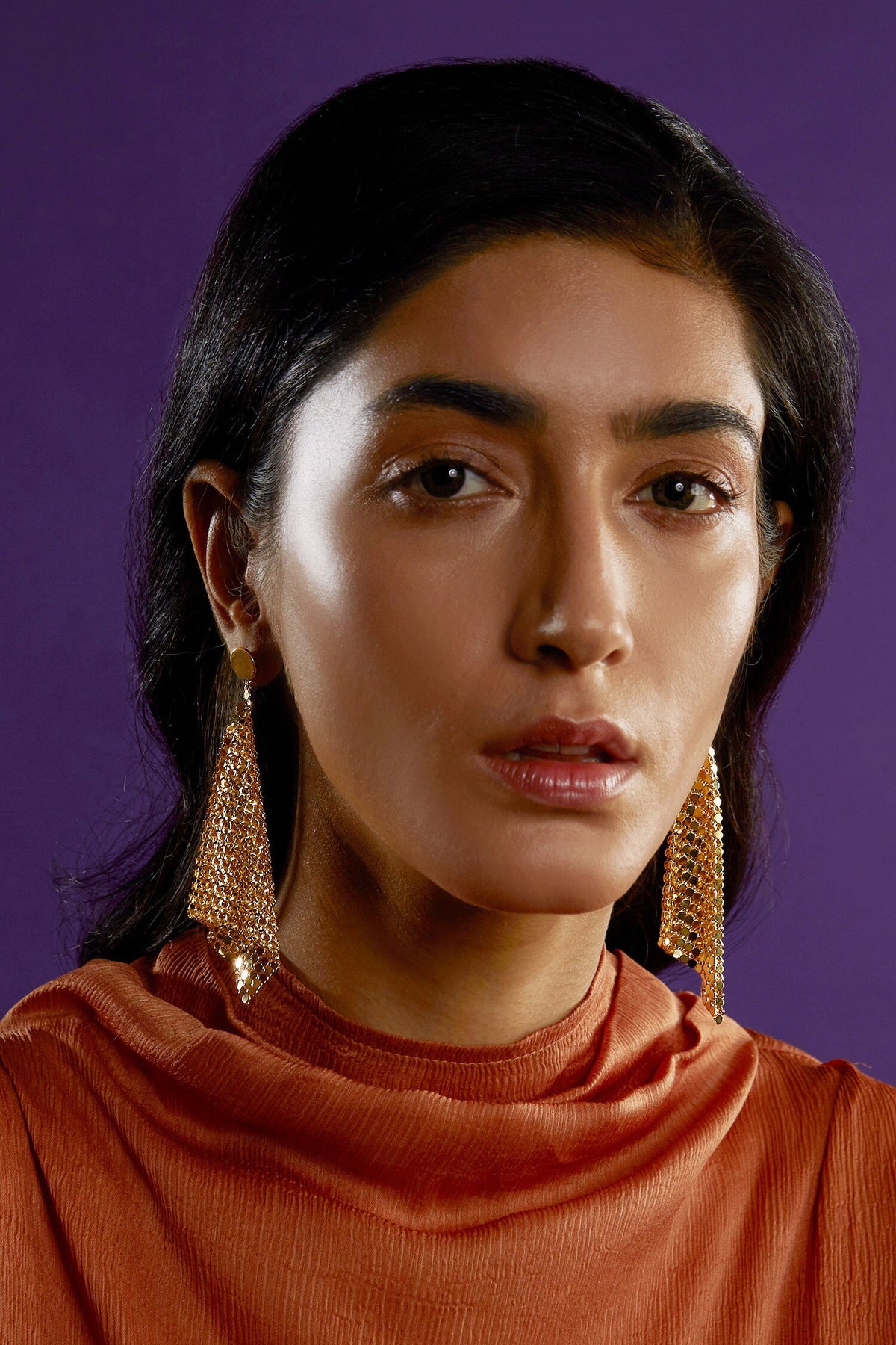 Handcrafted Mesh Tassel Earrings 