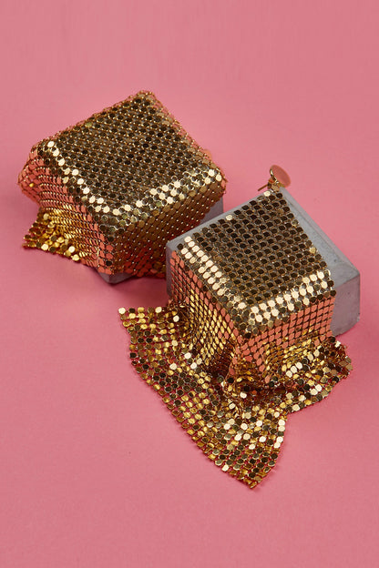 Handcrafted Mesh Tassel Earrings 