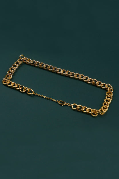 Interlink Chain Textured Necklace 