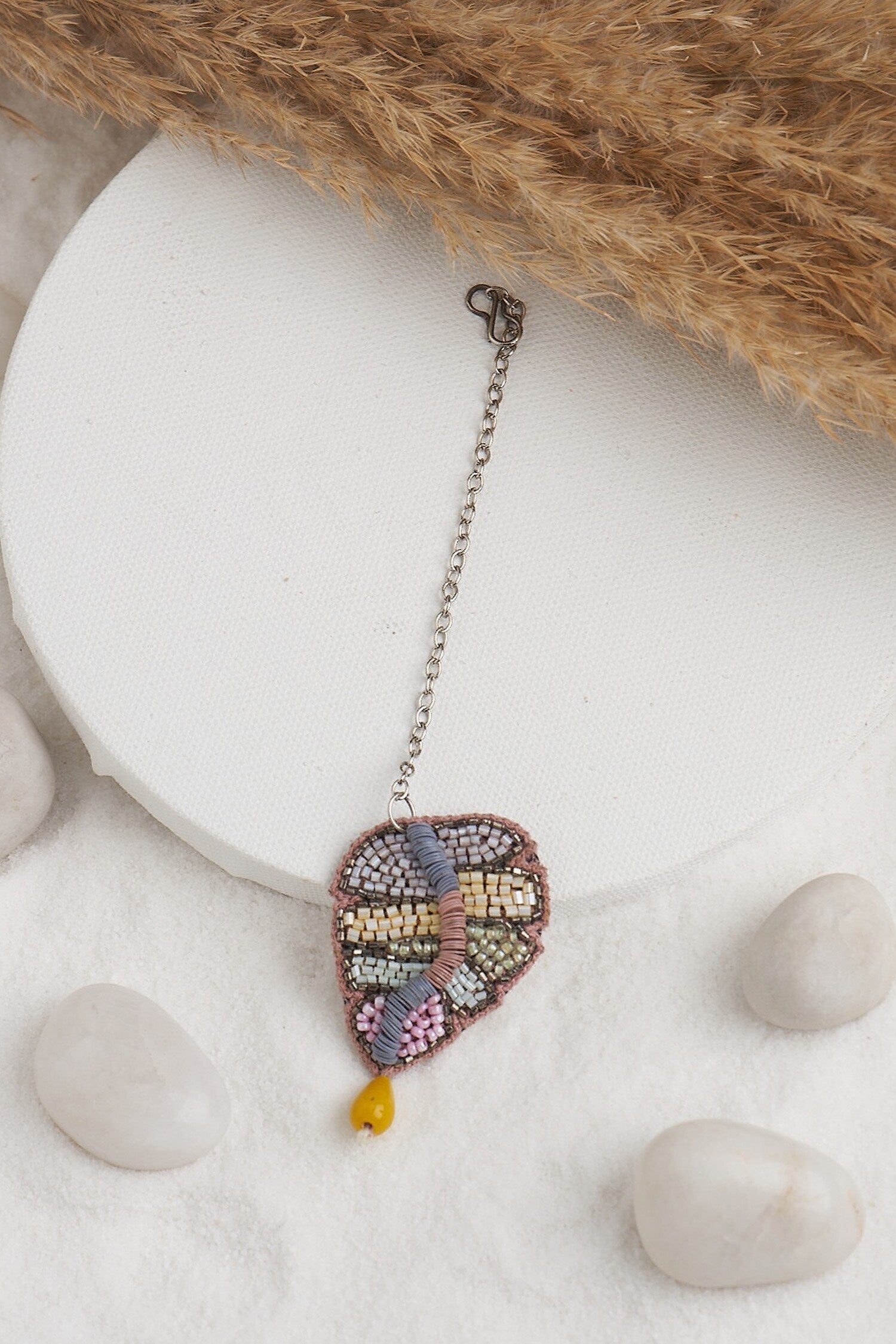 Bead Embellished Maangtikka & Earring Set 