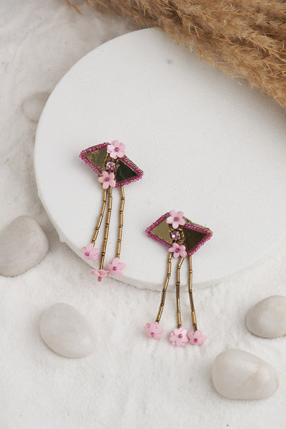 Mirror Embellished Choker Necklace Set 
