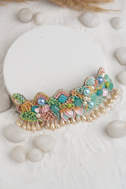 Stone Embellished Choker & Stud Earrings Set 