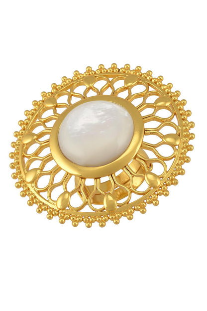 Floral Stone Ring 