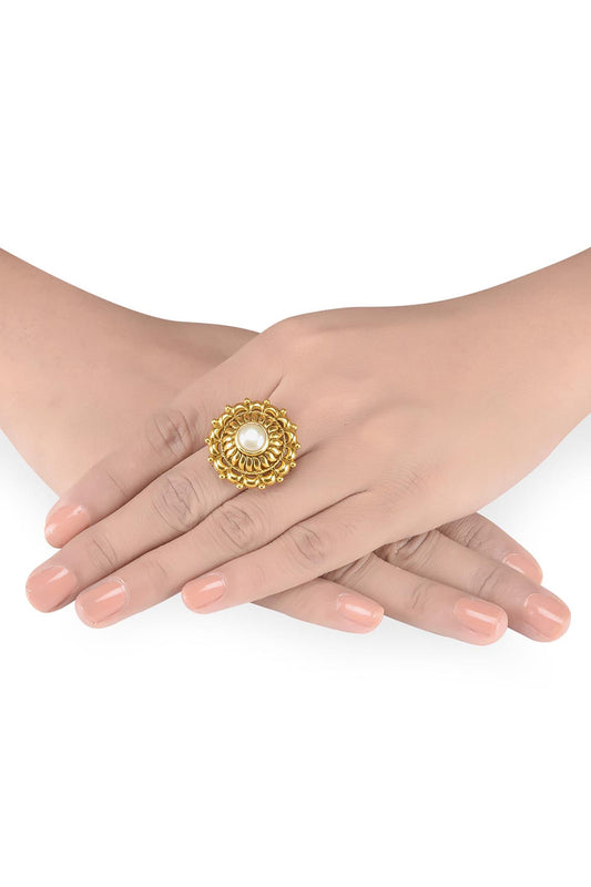 Floral Stone Ring 
