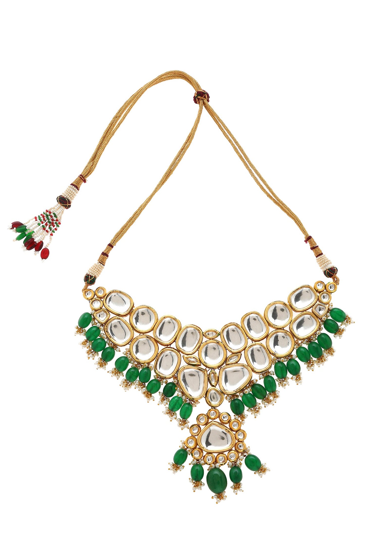 Kundan Stone Drop Pendant Choker Set 