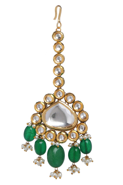 Kundan Stone Drop Pendant Choker Set 
