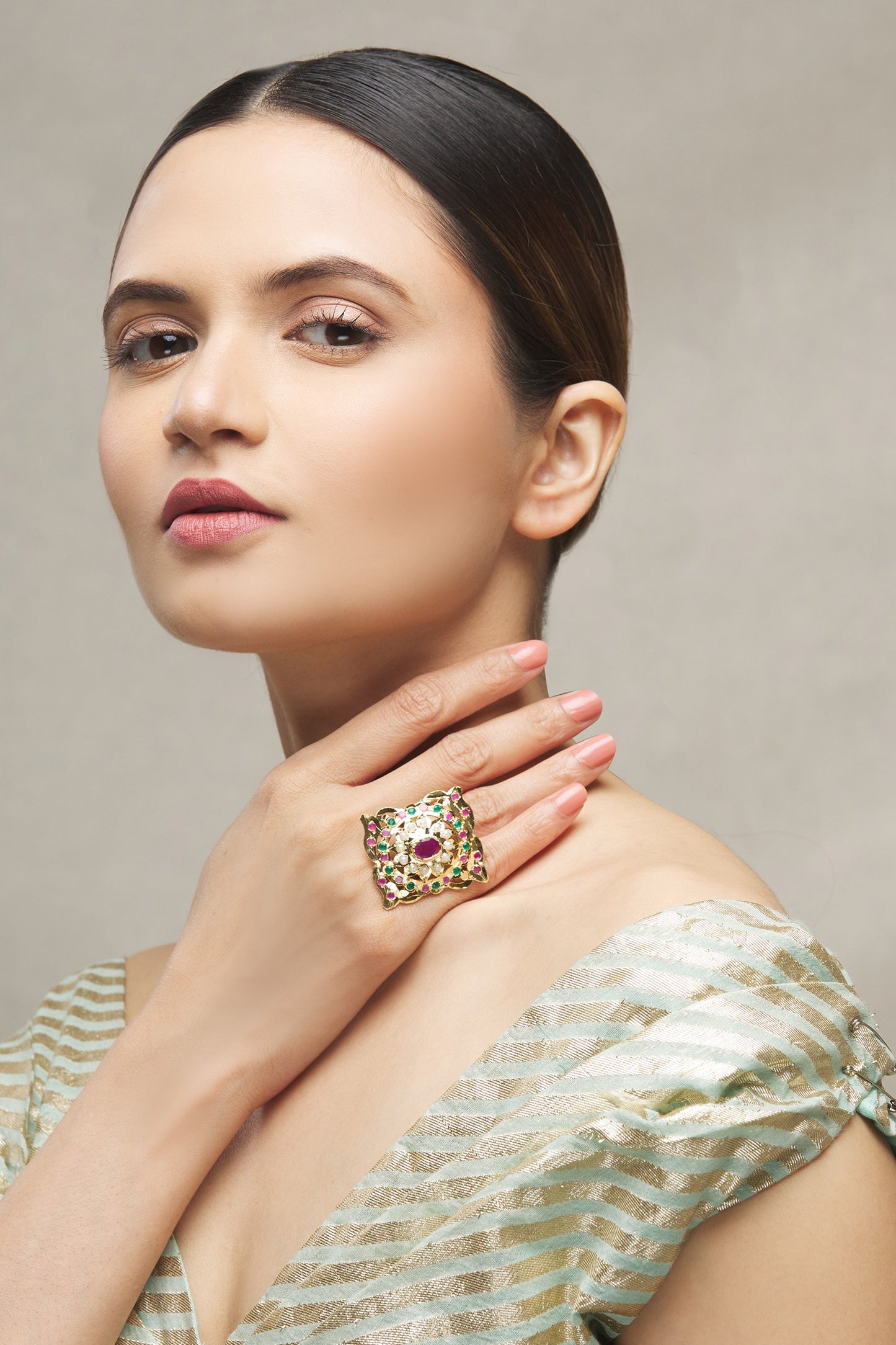 Jadau Geometric Ring 