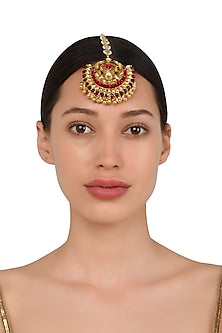 Gold Plated Kundan Maang Tikka