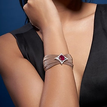 Gold Finish Zircon Handcrafted Bracelet