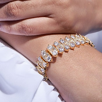 Gold Finish Zircon Handcrafted Bracelet