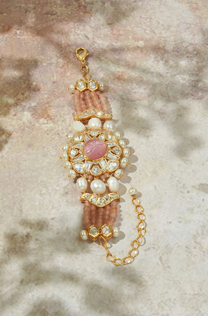 Alluring Pink & White Gold Bracelet