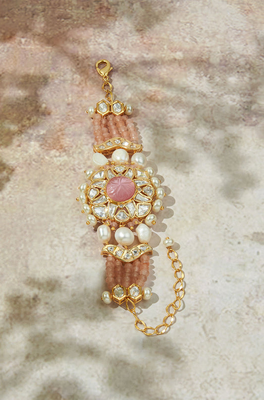 Alluring Pink & White Gold Bracelet