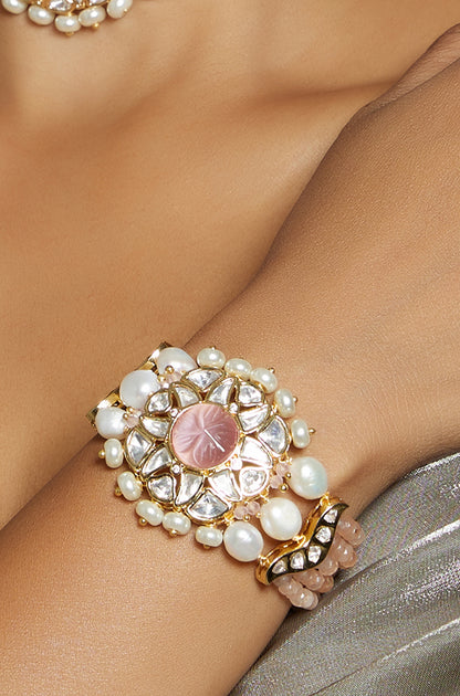 Alluring Pink & White Gold Bracelet