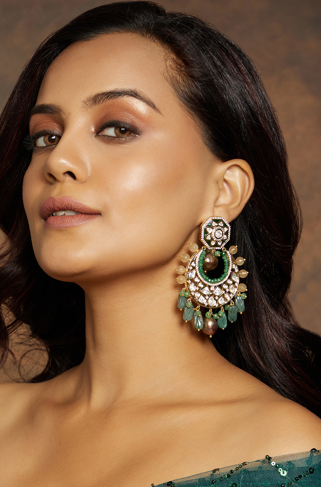 Multi Colour Chand Baali Earrings