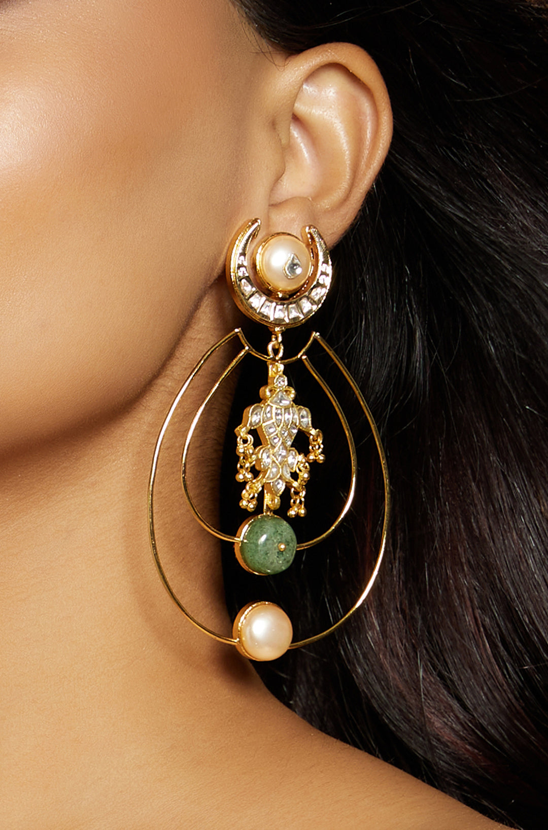 Charismatic Gold Tone  Earring