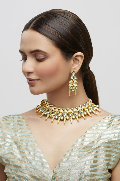 Kundan Meenakari Necklace Set 