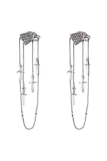 Silver Finish House of Stark Looped Earrings