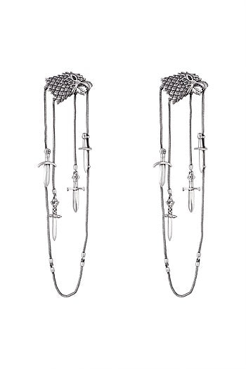 Silver Finish House of Stark Looped Earrings