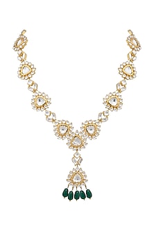 Gold Plated Emerald Choker Necklace
