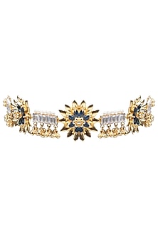 Gold Plated Floral Choker Necklace