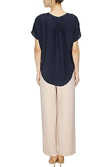 Navy blue kashmiri spring top