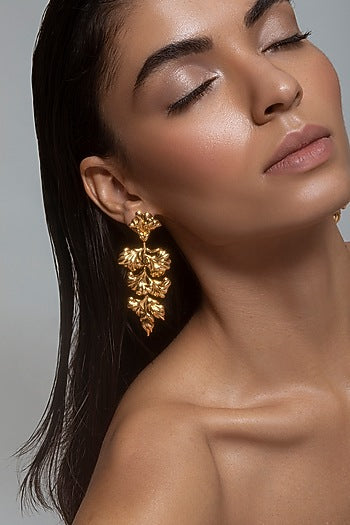 Gold Plated Floral Earrings