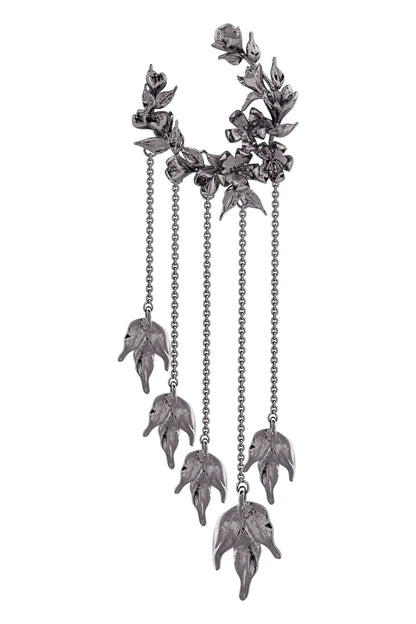 Handcrafted Chain Tassel Hoop Long Earrings 