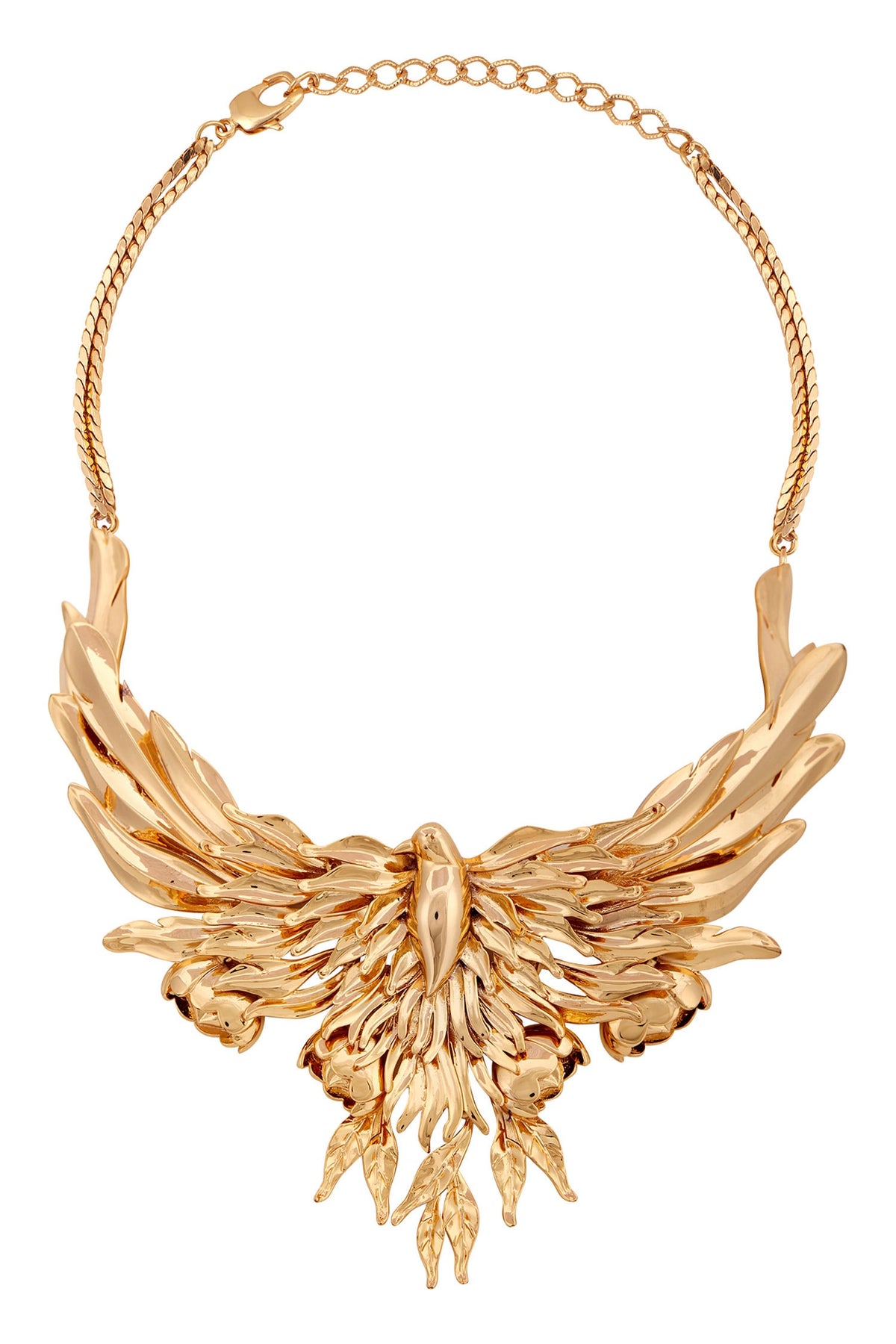 Handcrafted Bird Carved Collar Necklace 