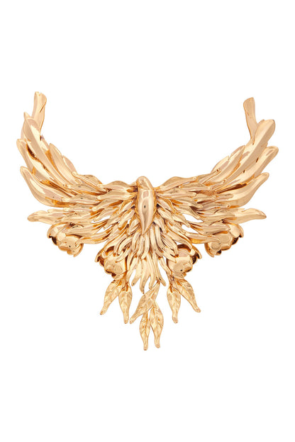 Handcrafted Bird Carved Collar Necklace 