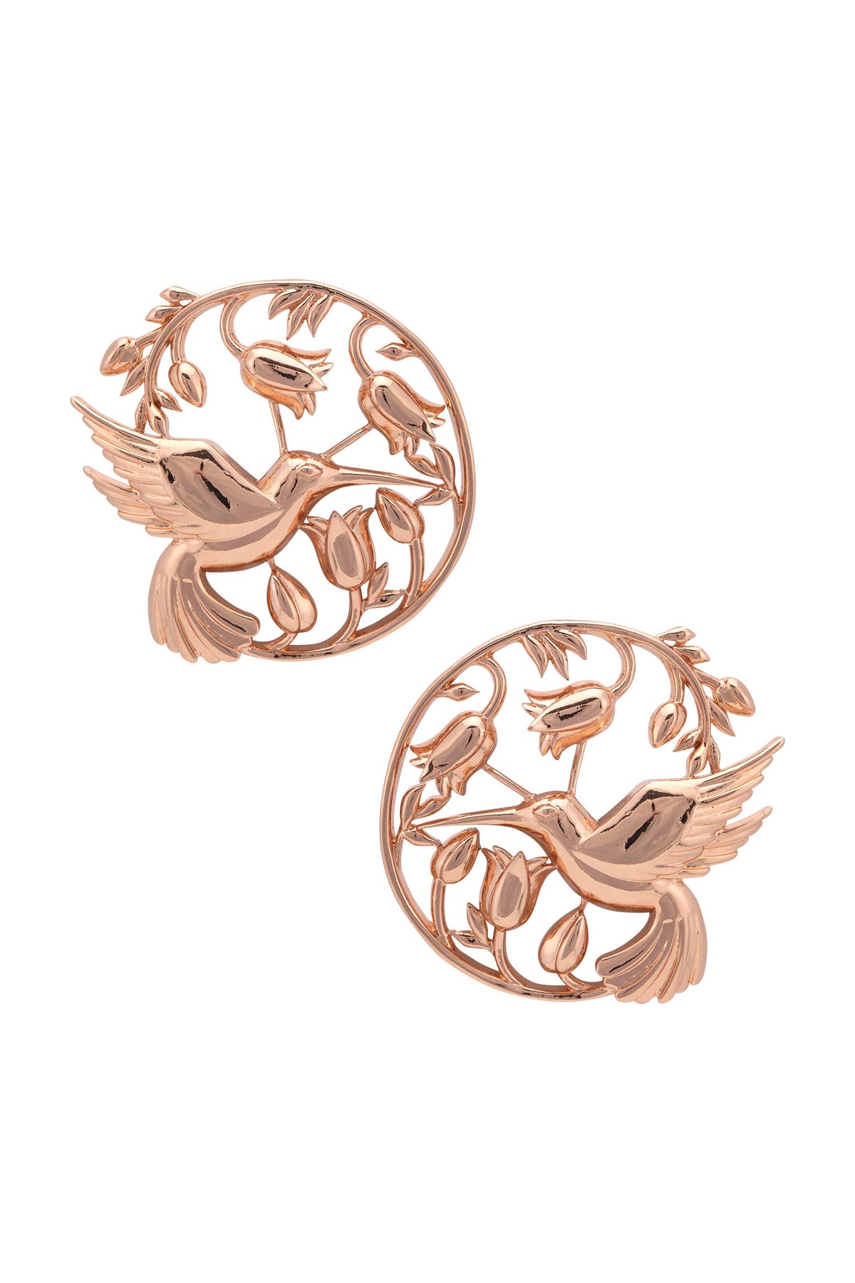 Handcrafted Floral Statement Studs 