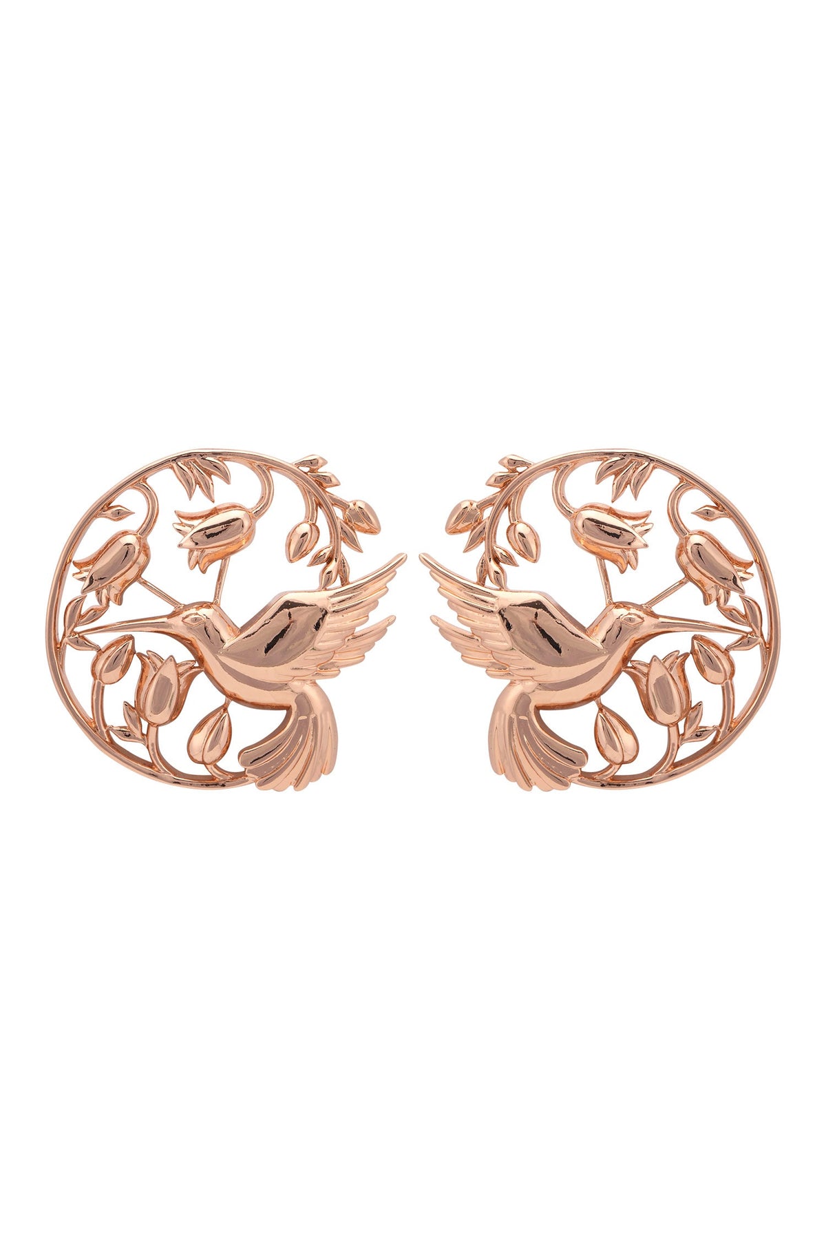 Handcrafted Floral Statement Studs 
