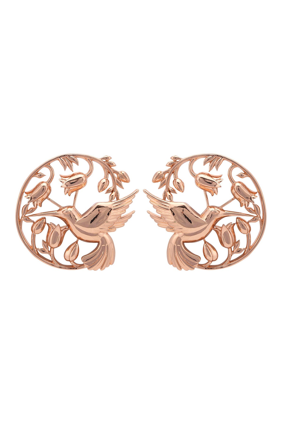 Handcrafted Floral Statement Studs 