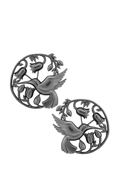 Handcrafted Floral Statement Studs 