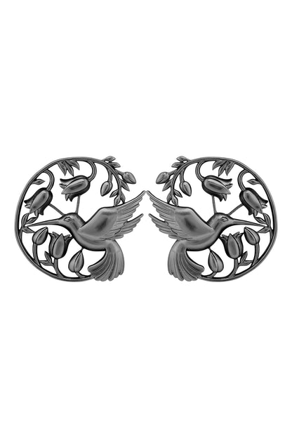 Handcrafted Floral Statement Studs 