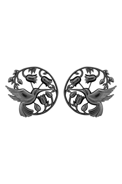 Handcrafted Floral Statement Studs 