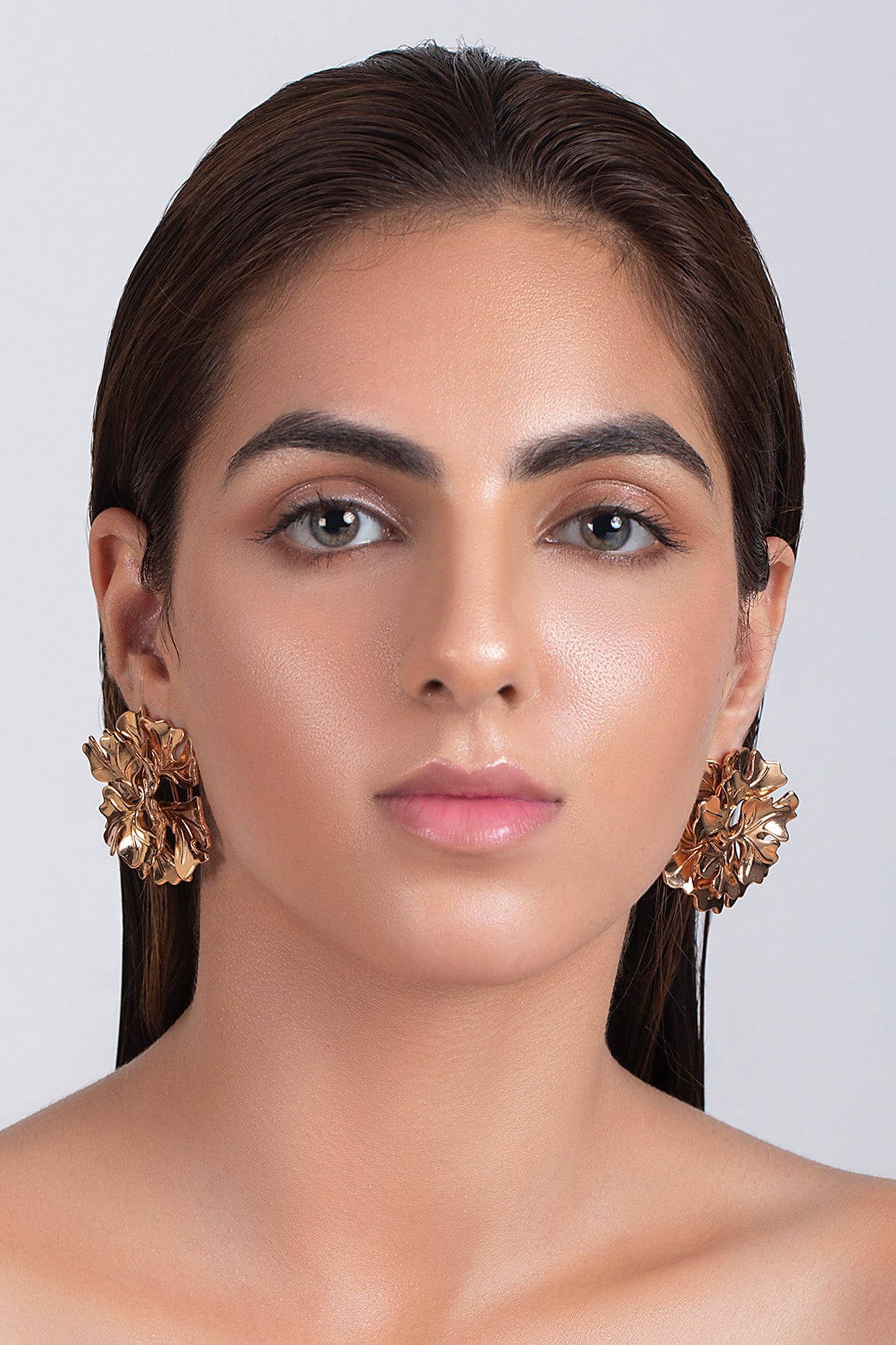 Handcrafted Floral Statement Studs 