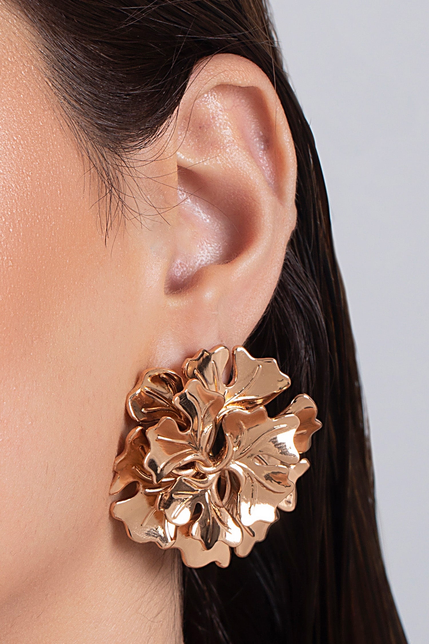Handcrafted Floral Statement Studs 