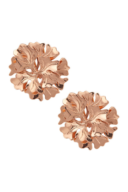 Handcrafted Floral Statement Studs 